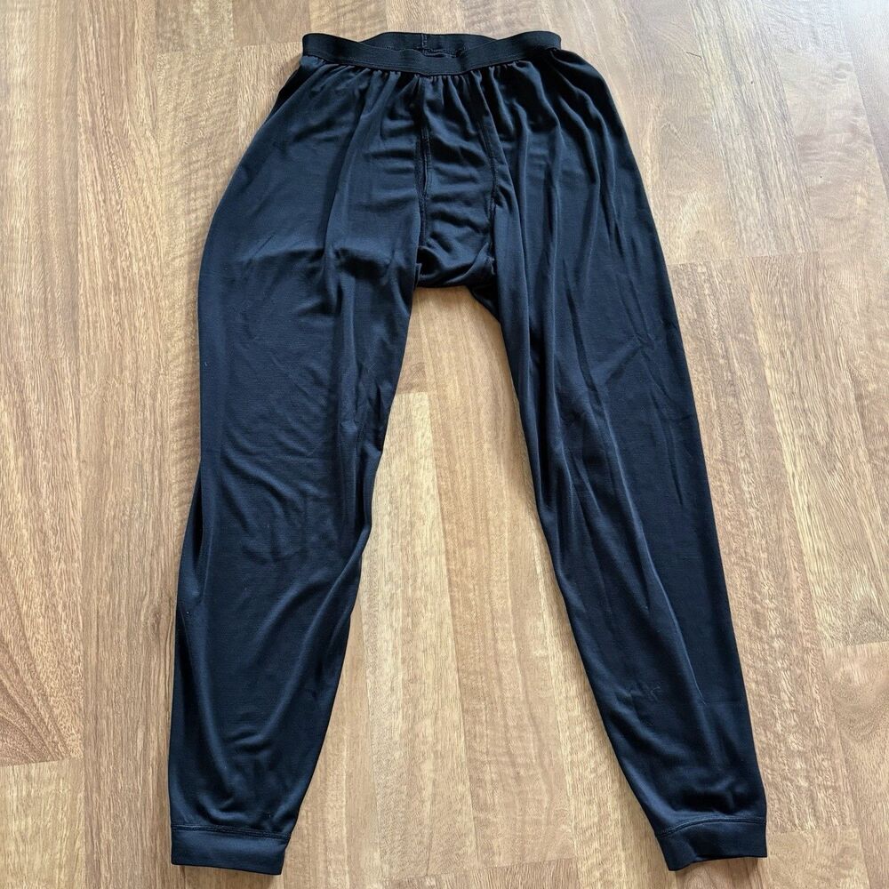 Patagonia Capilene Base Layer Pants Mens L Black FA99 Made USA Thermal Long John